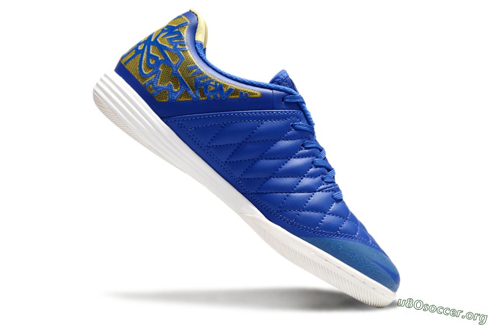 Nike Lunar Gato 2 IC Football Shoes - Blue/Gold/Red 5