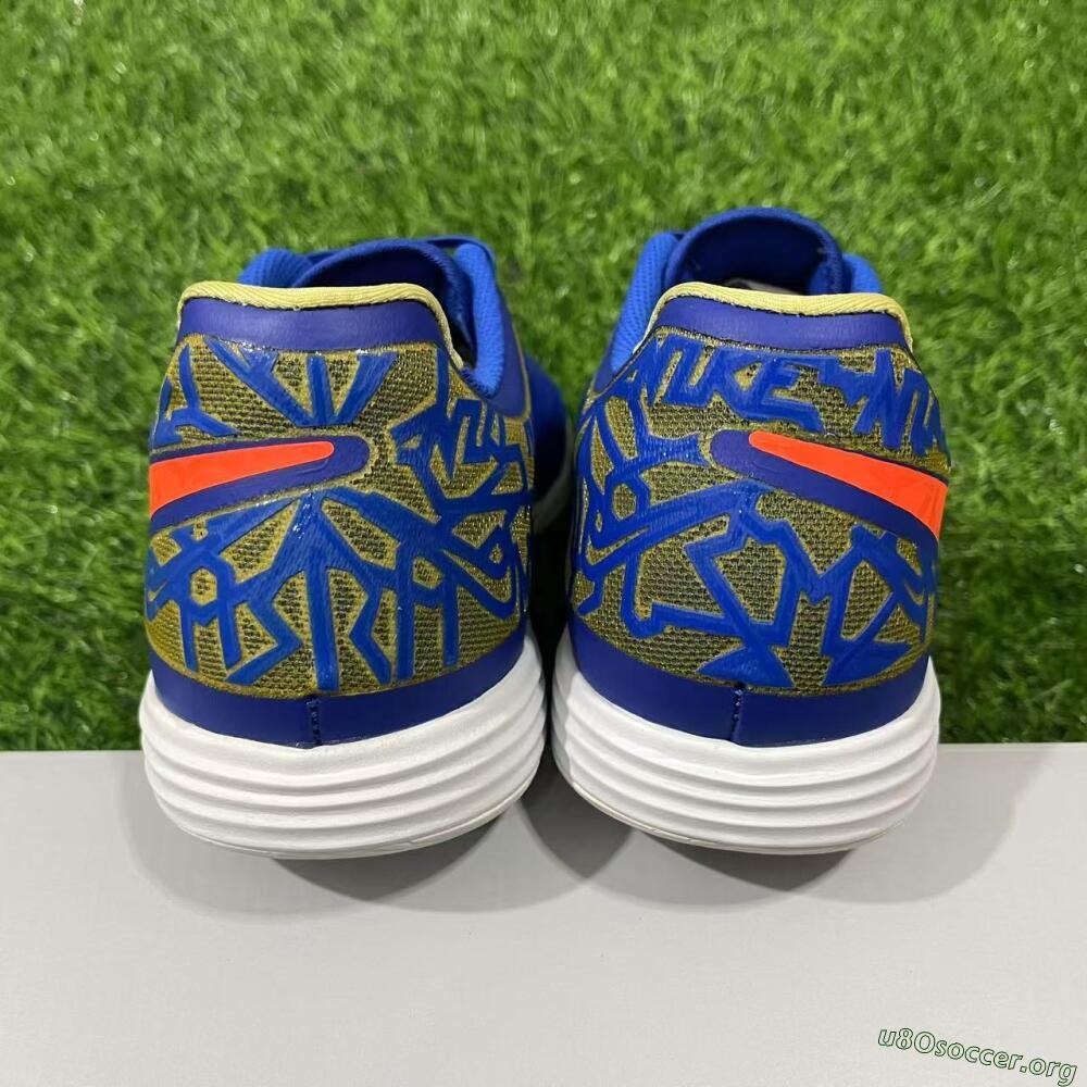 Nike Lunar Gato 2 IC Football Shoes - Blue/Gold/Red