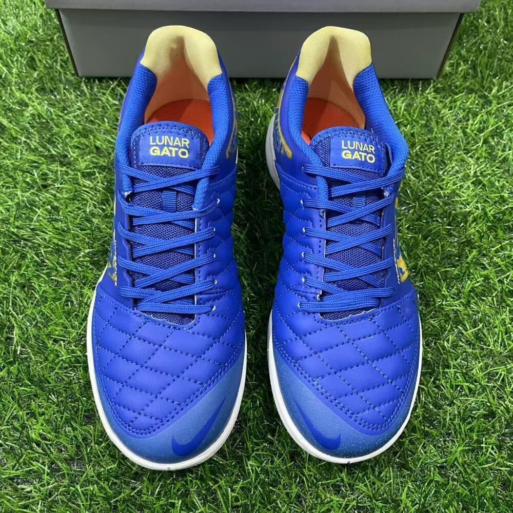 Nike Lunar Gato 2 IC Football Shoes - Blue/Gold/Red