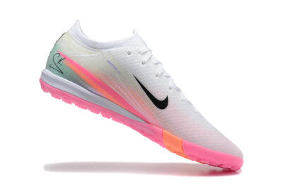 Nike Air Zoom Mercurial Vapor 16 Elite TF Football Shoes - White/Black/Pink
