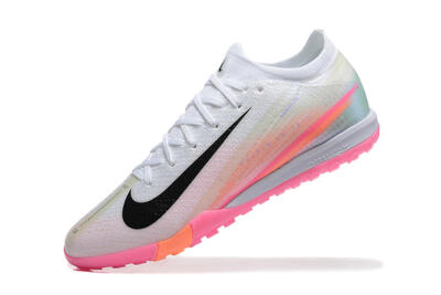 Nike Air Zoom Mercurial Vapor 16 Elite TF Football Shoes - White/Black/Pink