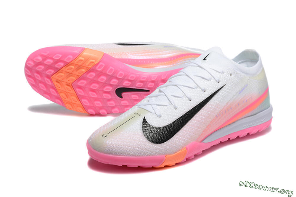 Nike Air Zoom Mercurial Vapor 16 Elite TF Football Shoes - White/Black/Pink 0