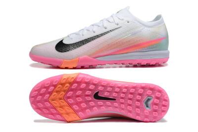 Nike Air Zoom Mercurial Vapor 16 Elite TF Football Shoes - White/Black/Pink