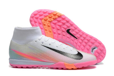 Nike Air Zoom Mercurial Superfly 10 Elite TF Football Shoes - White/Black/Pink