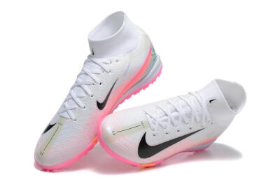 Nike Air Zoom Mercurial Superfly 10 Elite TF Football Shoes - White/Black/Pink