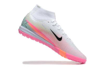 Nike Air Zoom Mercurial Superfly 10 Elite TF Football Shoes - White/Black/Pink