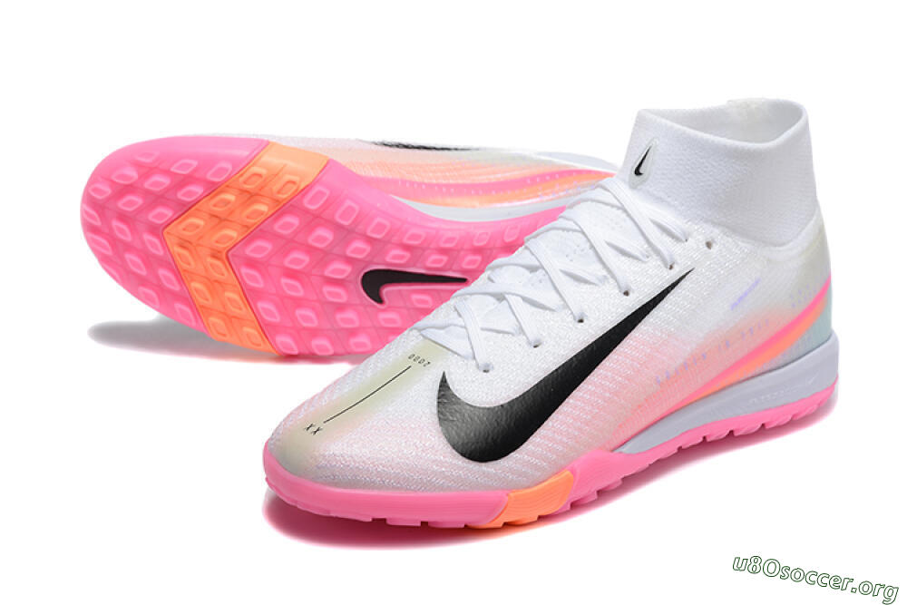 Nike Air Zoom Mercurial Superfly 10 Elite TF Football Shoes - White/Black/Pink 0