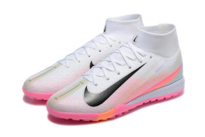 Nike Air Zoom Mercurial Superfly 10 Elite TF Football Shoes - White/Black/Pink