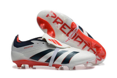 Adidas Predator 25 Elite Foldover Tongue FG Football Boots - Beige/Blue/Red