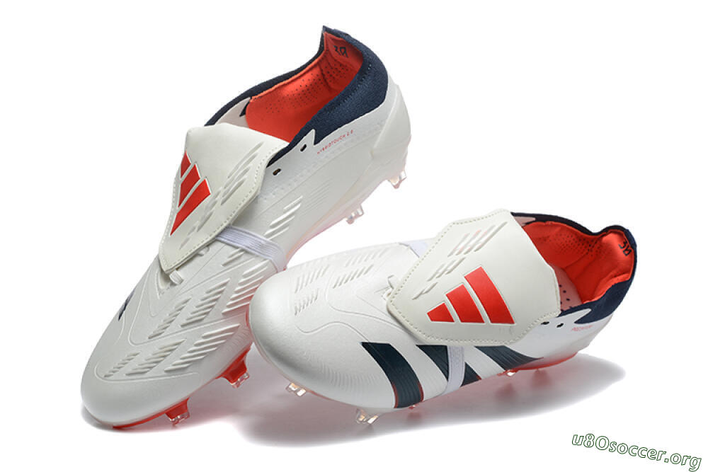 Adidas Predator 25 Elite Foldover Tongue FG Football Boots - Beige/Blue/Red 6