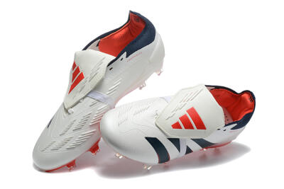 Adidas Predator 25 Elite Foldover Tongue FG Football Boots - Beige/Blue/Red
