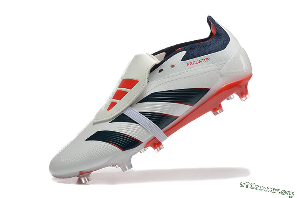 Adidas Predator 25 Elite Foldover Tongue FG Football Boots - Beige/Blue/Red 8