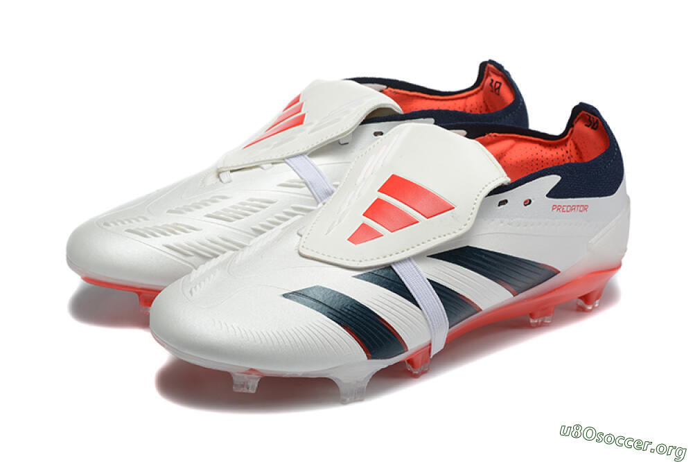 Adidas Predator 25 Elite Foldover Tongue FG Football Boots - Beige/Blue/Red 5