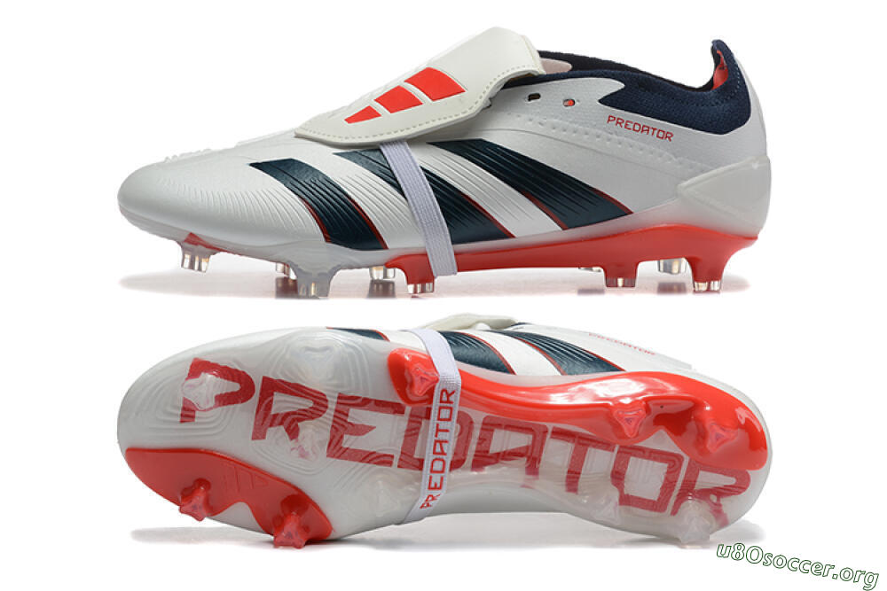 Adidas Predator 25 Elite Foldover Tongue FG Football Boots - Beige/Blue/Red 1