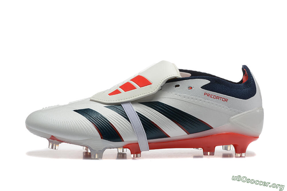 Adidas Predator 25 Elite Foldover Tongue FG Football Boots - Beige/Blue/Red 3