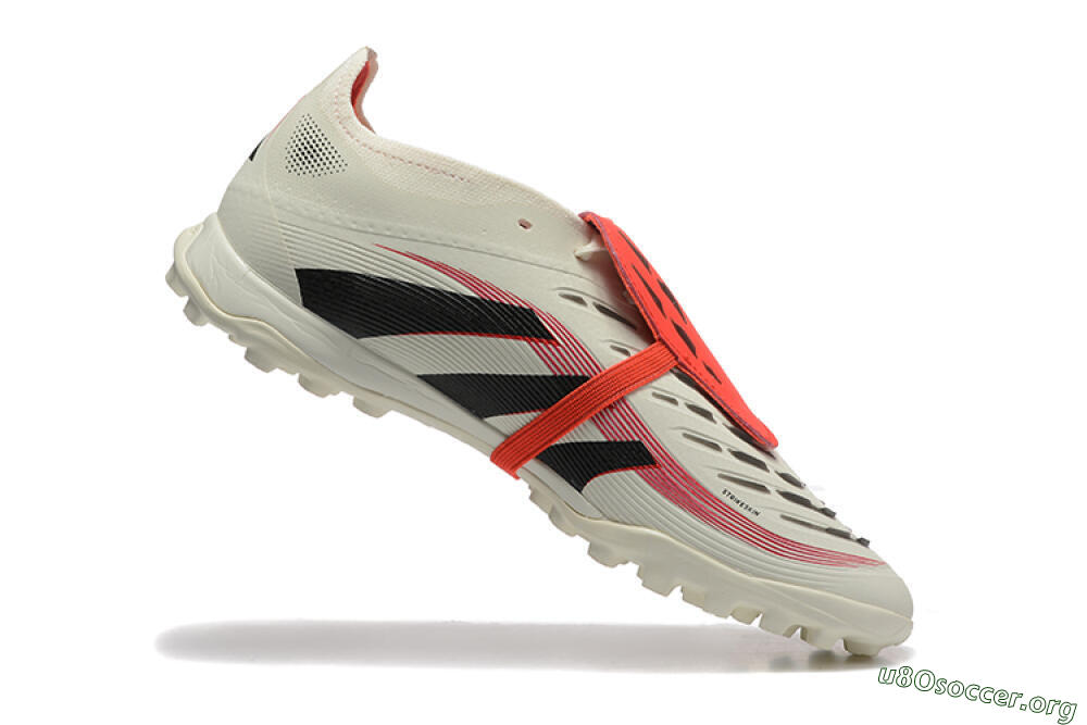 Adidas Predator 25 Elite Foldover Tongue TF Football Shoes - Beige/Black/Red 7