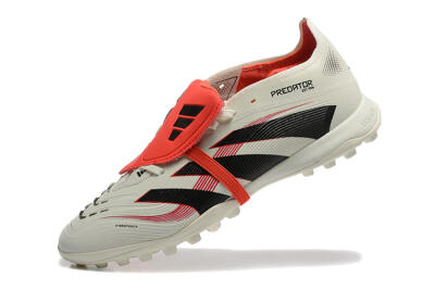 Adidas Predator 25 Elite Foldover Tongue TF Football Shoes - Beige/Black/Red