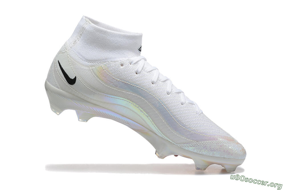 Nike Air Zoom Mercurial Superfly 10 Elite FG Football Boots - White/Black 7