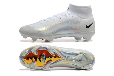 Nike Air Zoom Mercurial Superfly 10 Elite FG Football Boots - White/Black