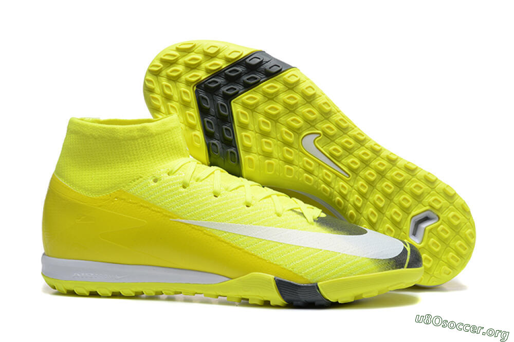 Nike Air Zoom Mercurial Superfly 10 Elite TF Football Shoes - Yellow/Black/White 2