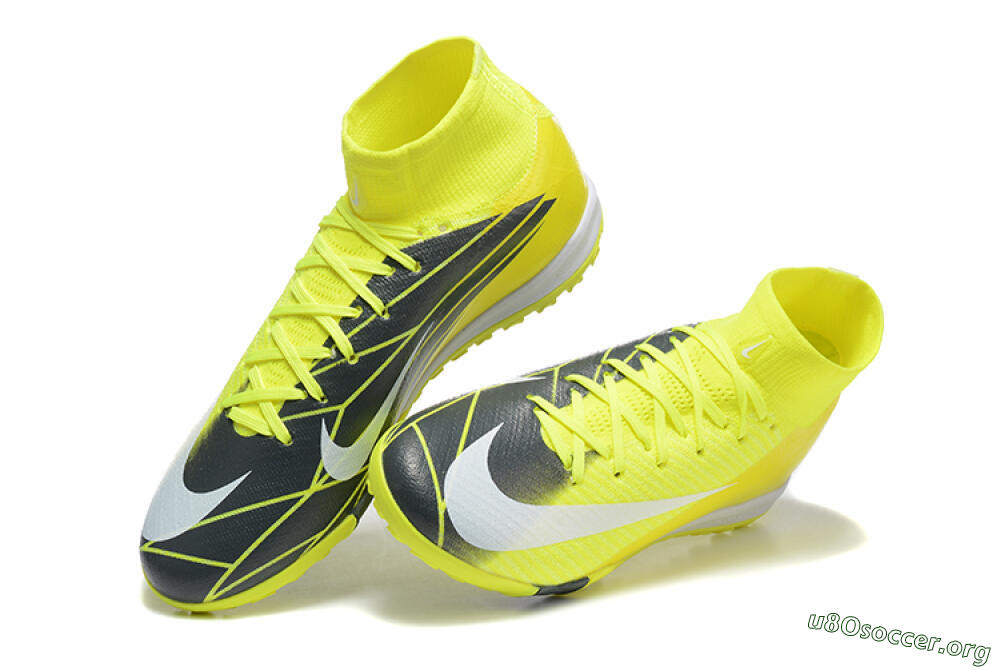 Nike Air Zoom Mercurial Superfly 10 Elite TF Football Shoes - Yellow/Black/White 6