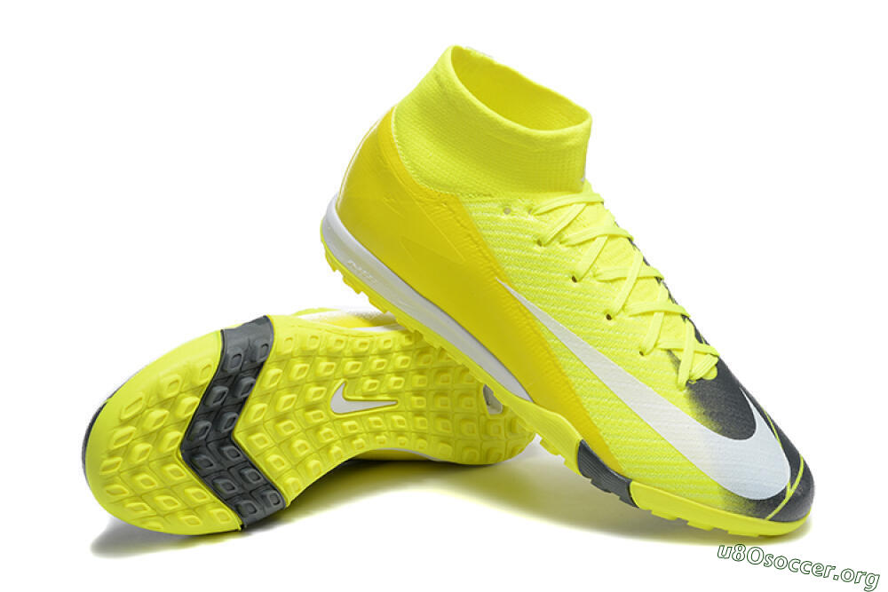 Nike Air Zoom Mercurial Superfly 10 Elite TF Football Shoes - Yellow/Black/White 4