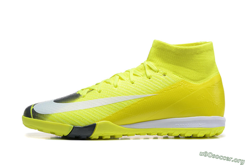 Nike Air Zoom Mercurial Superfly 10 Elite TF Football Shoes - Yellow/Black/White 3