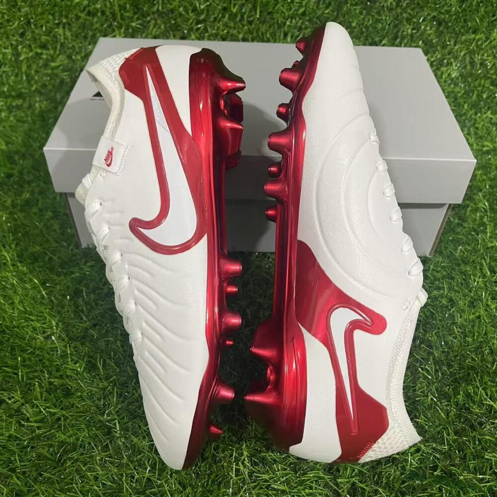 Nike Tiempo Legend 10 Elite FG Football Boots - White/Red