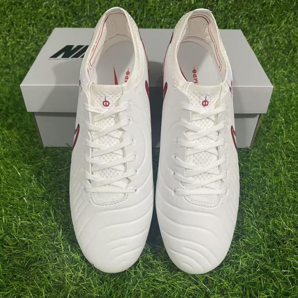 Nike Tiempo Legend 10 Elite FG Football Boots - White/Red