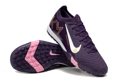 Nike Air Zoom Mercurial Vapor 16 Elite TF Football Shoes - Purple/White/Gold