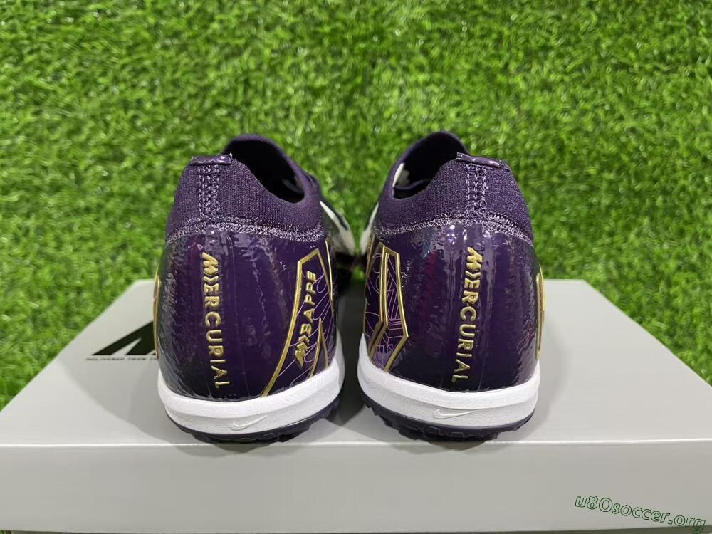 Nike Air Zoom Mercurial Vapor 16 Elite TF Football Shoes - Purple/White/Gold