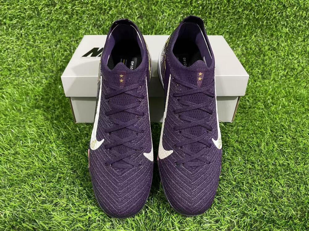 Nike Air Zoom Mercurial Vapor 16 Elite TF Football Shoes - Purple/White/Gold