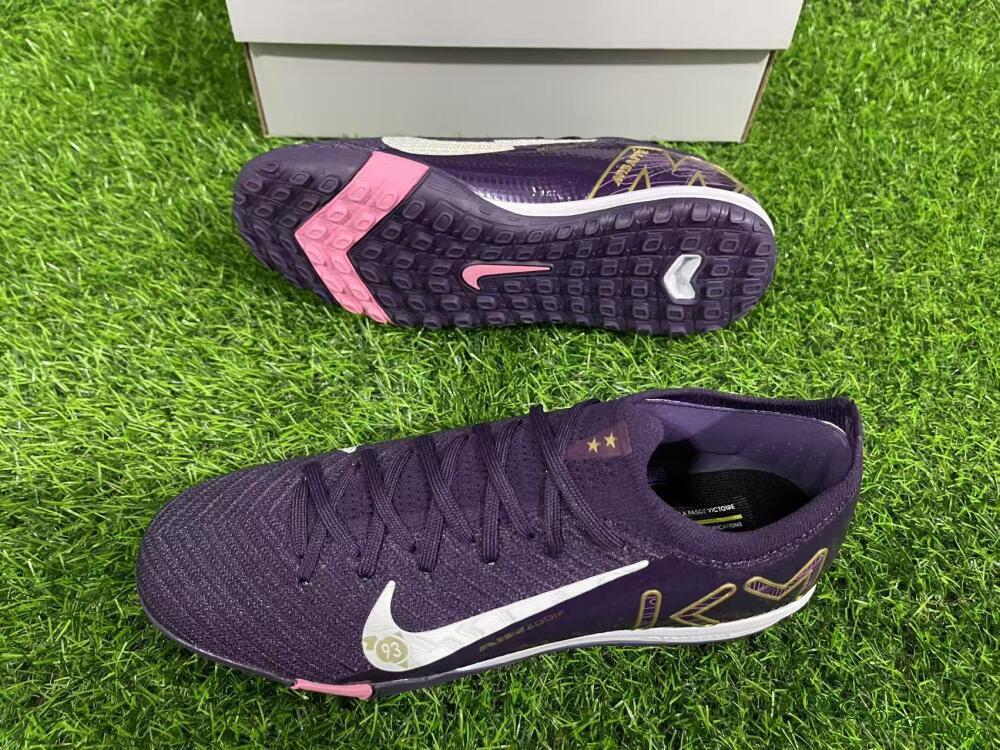 Nike Air Zoom Mercurial Vapor 16 Elite TF Football Shoes - Purple/White/Gold