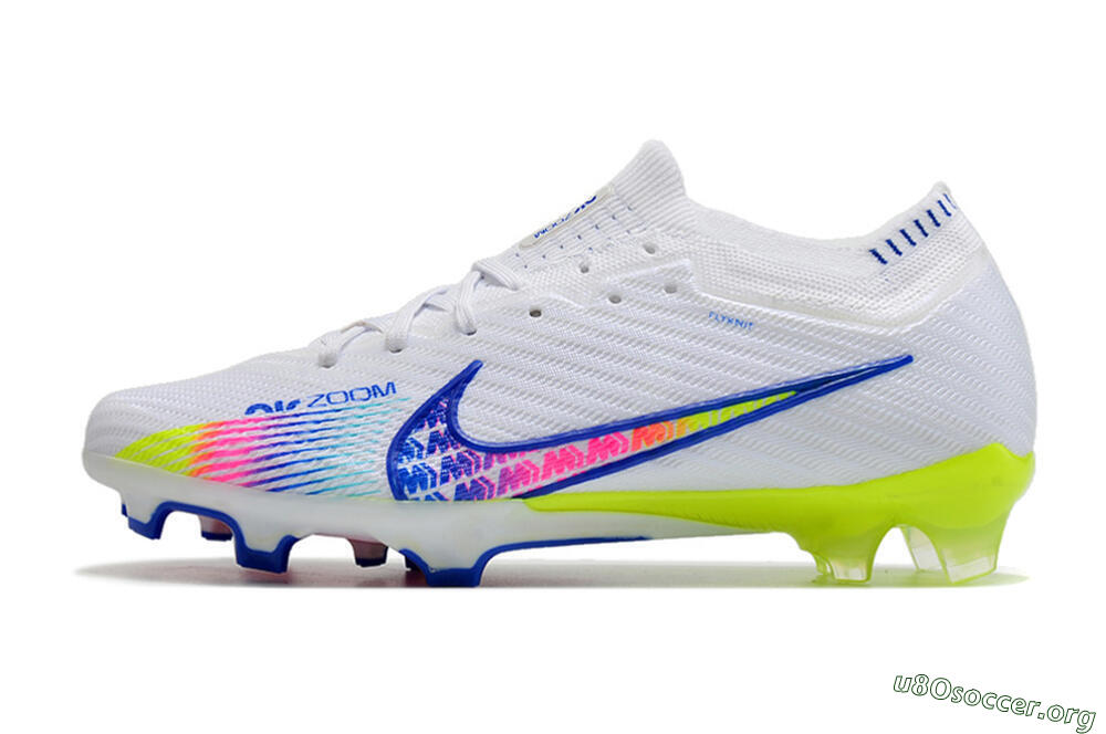 Nike Air Zoom Mercurial Vapor 15 Elite FG Football Boots - White/Blue/Pink/Yellow 3