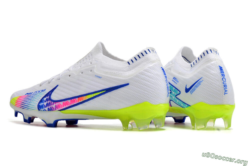 Nike Air Zoom Mercurial Vapor 15 Elite FG Football Boots - White/Blue/Pink/Yellow 5