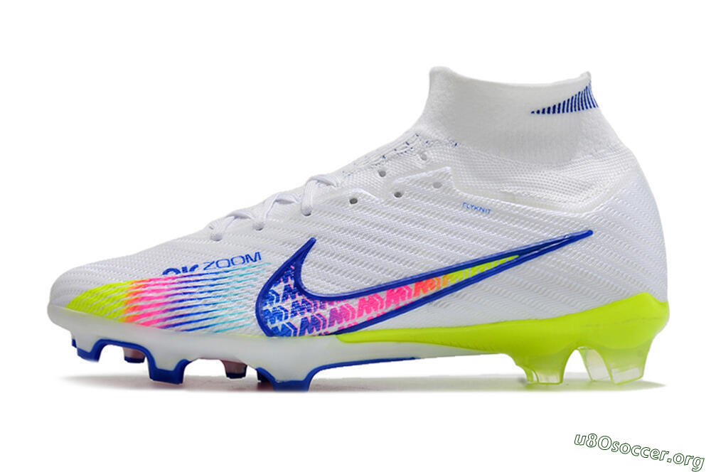 Nike Air Zoom Mercurial Superfly 10 Elite FG Football Boots - White/Blue/Pink 3