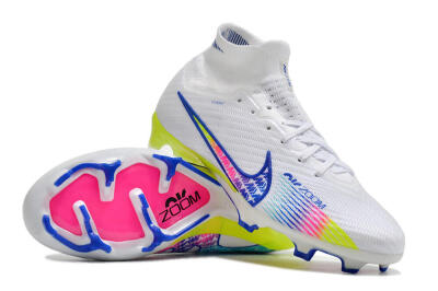 Nike Air Zoom Mercurial Superfly 10 Elite FG Football Boots - White/Blue/Pink