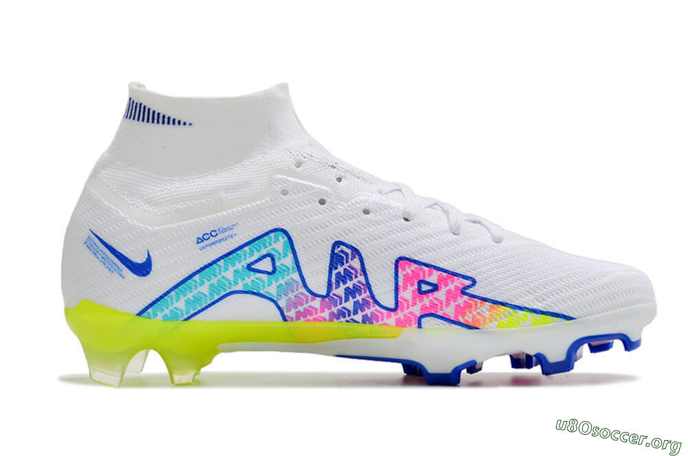 Nike Air Zoom Mercurial Superfly 10 Elite FG Football Boots - White/Blue/Pink 4