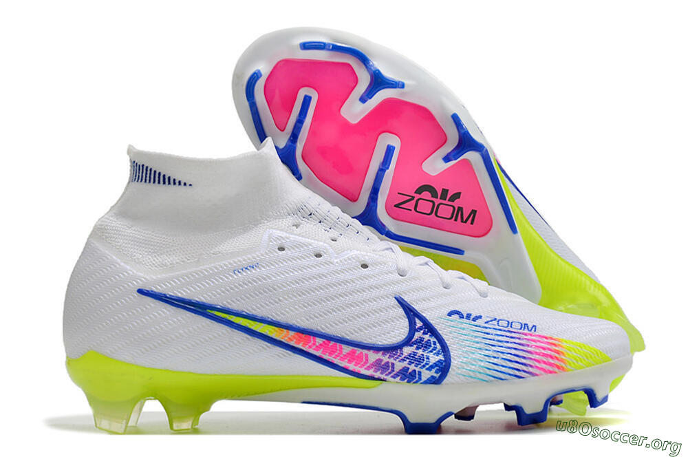 Nike Air Zoom Mercurial Superfly 10 Elite FG Football Boots - White/Blue/Pink 2
