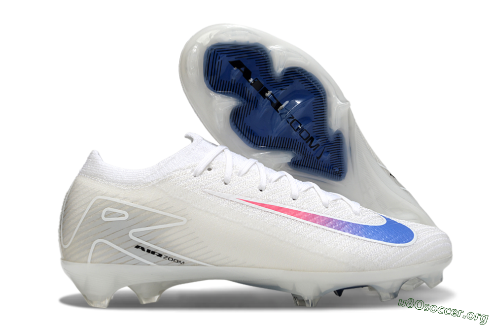 Nike Air Zoom Mercurial Vapor 16 Elite FG Football Boots - White/Blue/Pink 2