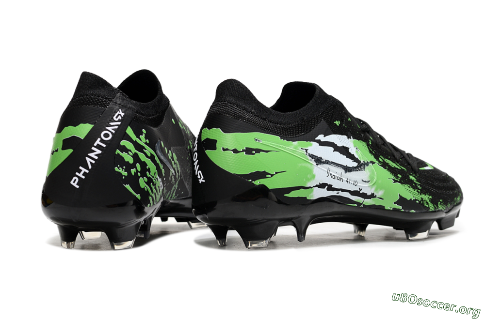 Nike Phantom GX 2 Elite FG Football Boots - Black/Green/White 6