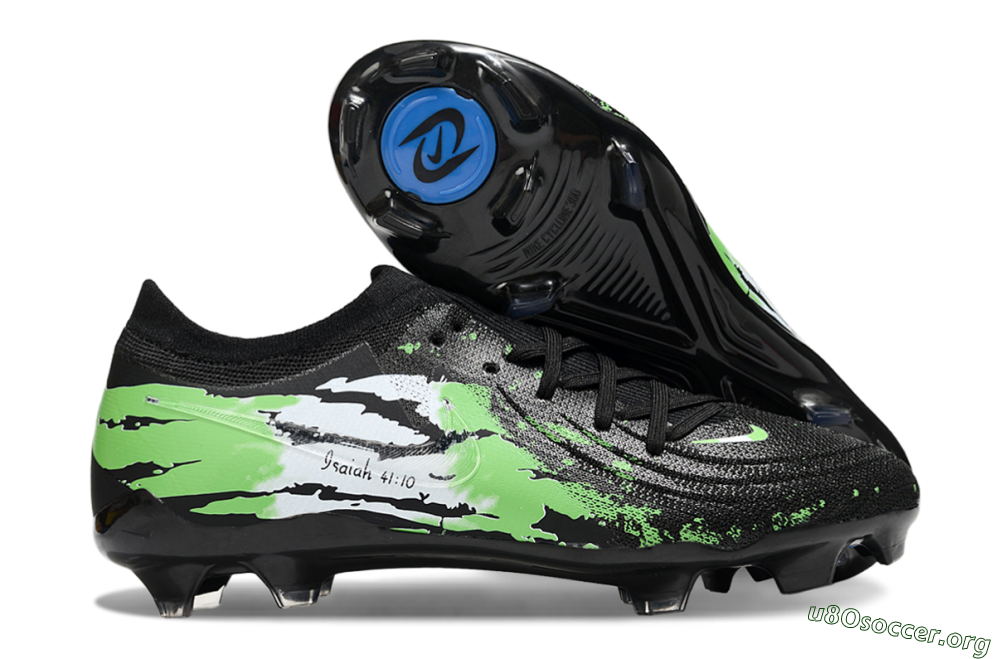 Nike Phantom GX 2 Elite FG Football Boots - Black/Green/White 2