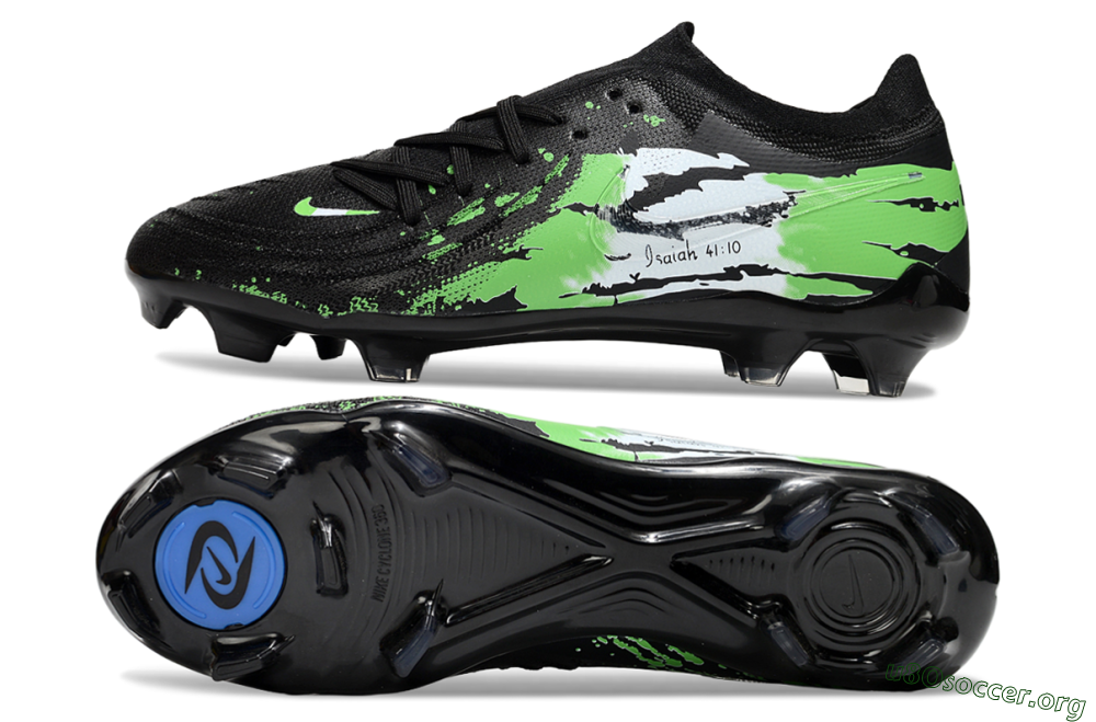Nike Phantom GX 2 Elite FG Football Boots - Black/Green/White 1