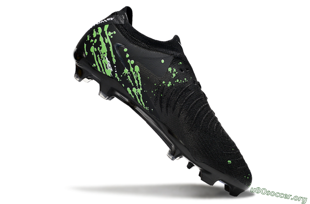 Nike Phantom GX 2 Elite FG Football Boots - Black/Green/White 4
