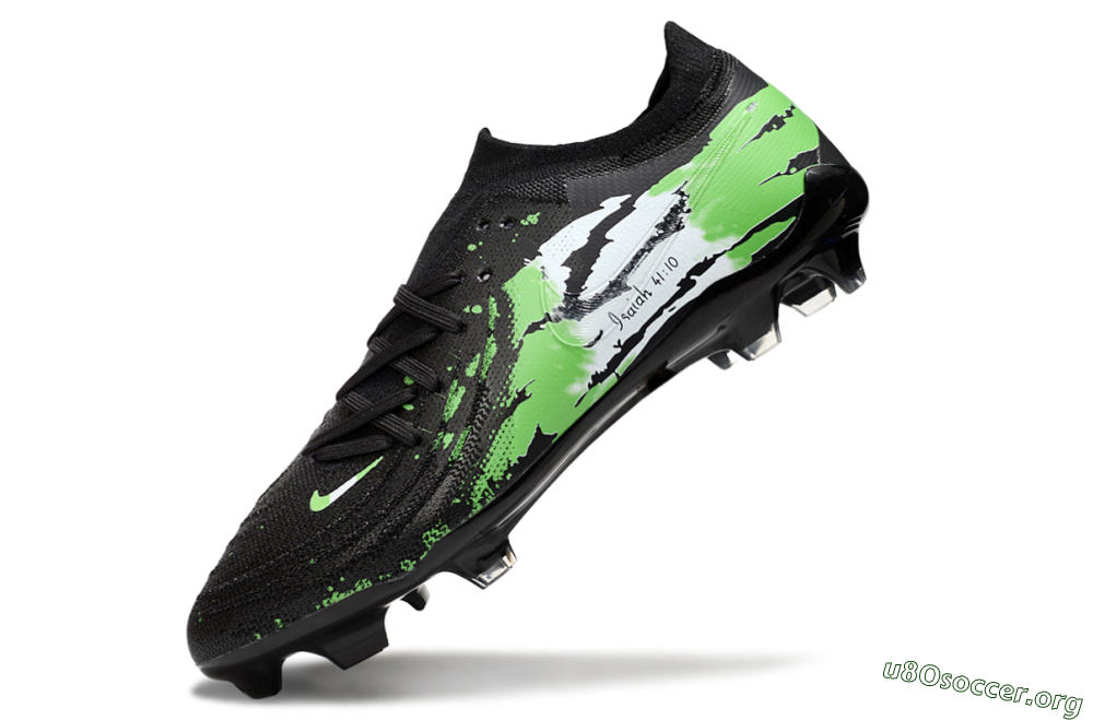 Nike Phantom GX 2 Elite FG Football Boots - Black/Green/White 5