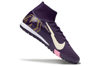 Nike Air Zoom Mercurial Superfly 10 Elite TF Football Shoes - Purple/White/Gold