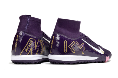 Nike Air Zoom Mercurial Superfly 10 Elite TF Football Shoes - Purple/White/Gold