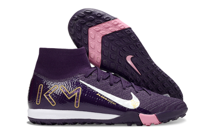 Nike Air Zoom Mercurial Superfly 10 Elite TF Football Shoes - Purple/White/Gold