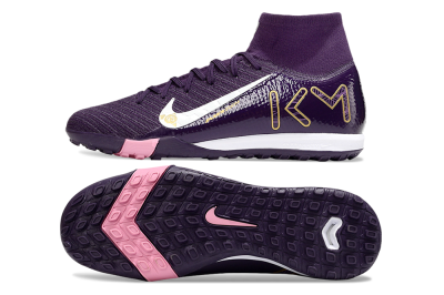 Nike Air Zoom Mercurial Superfly 10 Elite TF Football Shoes - Purple/White/Gold