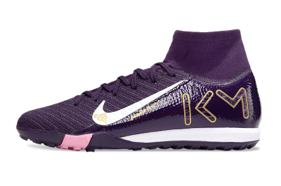 Nike Air Zoom Mercurial Superfly 10 Elite TF Football Shoes - Purple/White/Gold